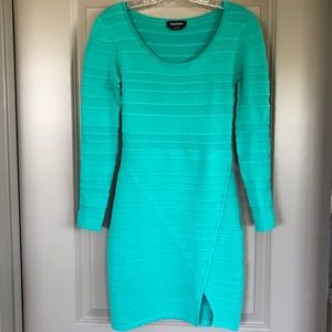 Bebe Sweater Dress, Sea Foam Green